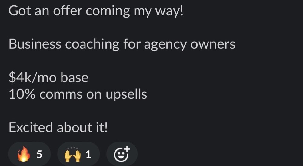Past Beyond the Sale client result or testimonial screenshot