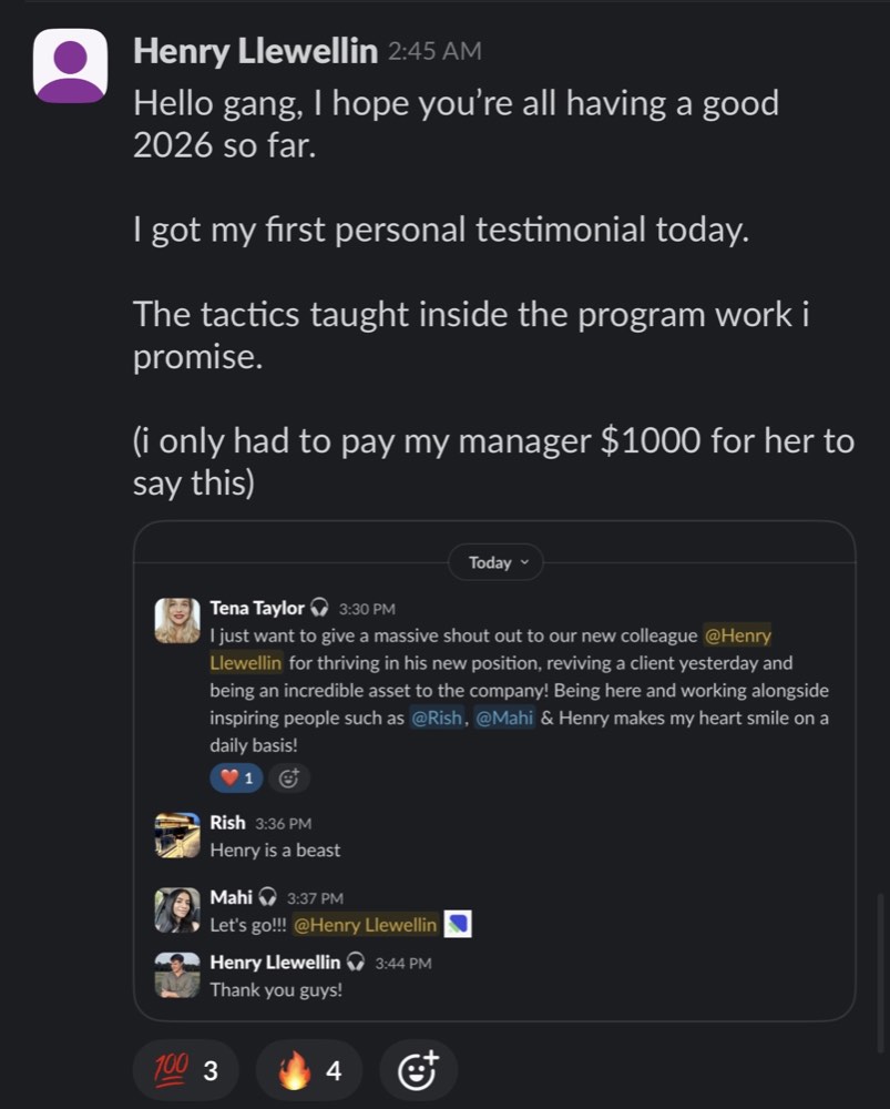 Past Beyond the Sale client result or testimonial screenshot