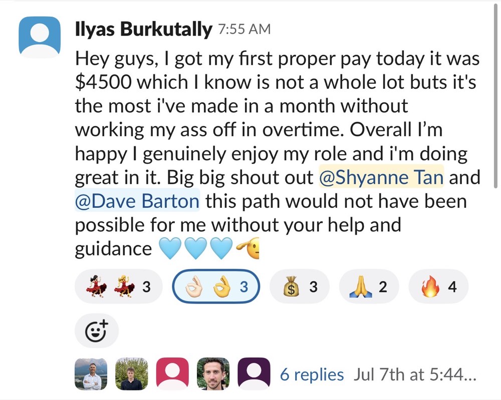 Past Beyond the Sale client result or testimonial screenshot