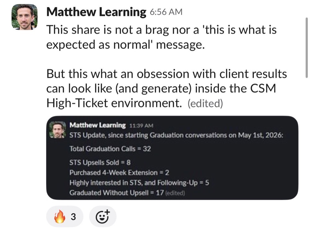 Past Beyond the Sale client result or testimonial screenshot