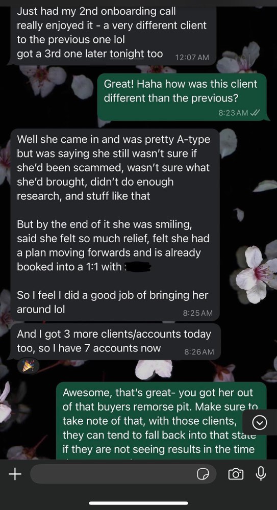 Past Beyond the Sale client result or testimonial screenshot